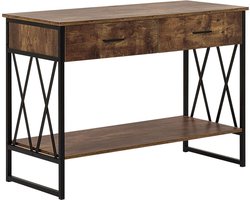 Beliani AYDEN - Consoletafel - Donkere houtkleur - Spaanplaat