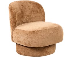 BELIANI AYLO - Draaifauteuil - Goudbruin - Chenille