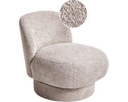 BELIANI AYLO - Fauteuil - Taupe - Bouclé