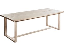 BELIANI AZZANELLO - Tuintafel - Lichtbruin - 230 x 100 cm - Acaciahout