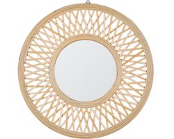 BELIANI BACATA - Wandspiegel - Lichte houtkleur - Bamboehout