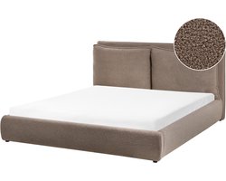 BELIANI BAJONNA - Waterbed - Bruin - 160 x 200 cm - Bouclé