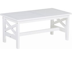 Beliani BALTIC - Tuintafel - Wit - Acaciahout