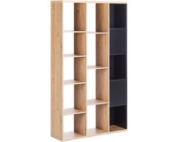 BELIANI BANGOR - Boekenkast - Lichthout/Zwart - MDF