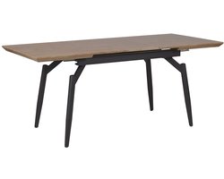 BELIANI BARBOSA - Uitschuifbare eettafel - Donkerhout - 80 x 140/180 cm - MDF