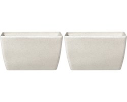 BELIANI BARIS - Bloempot set van 2 - Lichtbeige - Groot - Stenenmix