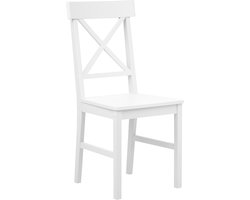 BELIANI BARLEE - Eetkamerstoel set van 2 - Wit - MDF