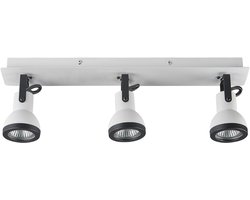 BELIANI BARO - Plafondlamp - Wit/Zwart - IJzer