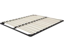 BELIANI BASIC - Lattenbodem - Lichtgrijs - 140 x 200 cm - Staal