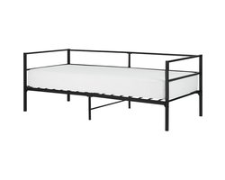 BELIANI BATTUT - Eenpersoonsbed - Zwart - 90 x 200 cm - Metaal