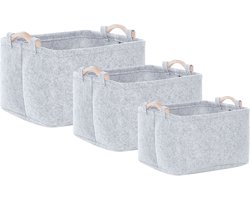 BELIANI BAYSAI - Manden set van 3 - Lichtgrijs - Vilt
