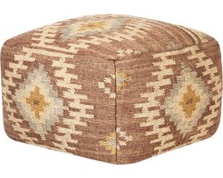 BELIANI BEEL - Poef - Rood - Jute