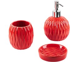 BELIANI BELEM - Badkamerset - Rood - Dolomiet