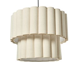 BELIANI BELESSA - Hanglamp - Lichtbeige - Linnen