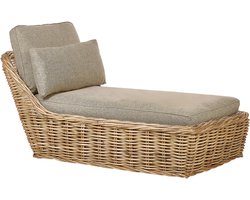 BELIANI BELSITO - Ligstoel - Taupe - Rotan