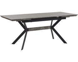 BELIANI BENSON - Uitschuifbare eettafel - Lichtgrijs - 80 x 140/180 cm - MDF