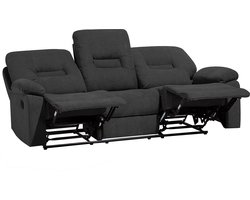 BELIANI BERGEN - Driezitsbank - Donkergrijs - Polyester