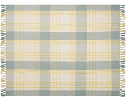 BELIANI BETALI - Plaid - Mintgroen - 125 x 150 cm - Katoen