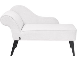 BELIANI BIARRITZ - Chaise longue - Wit - Linkerzijde - Polyester