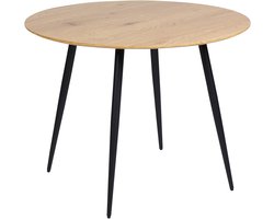 BELIANI BJORKA - Ronde eettafel - Lichthout - 100 cm - MDF