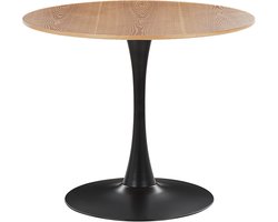 BELIANI BOCA - Ronde eettafel - Lichte houtkleur - 90 cm - MDF