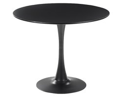 BELIANI BOCA - Ronde eettafel - Zwart - 90 cm - MDF