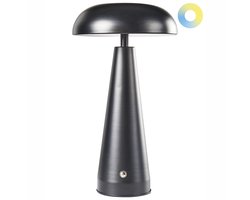 BELIANI BOCONO - Draadloze LED tafellamp - Zwart - IJzer