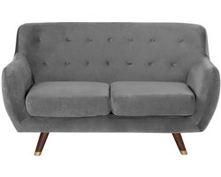 BELIANI BODO - Tweezitsbank - Grijs - Fluweel