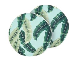 BELIANI BOISSANO - Tuinkussen set van 2 - Lichtgroen - 40 cm - Polyester