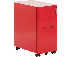Beliani BOLSENA - Archiefkast - Rood - Metaal