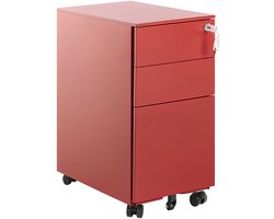 BELIANI BOLSENA II - Archiefkast - Rood - Metaal