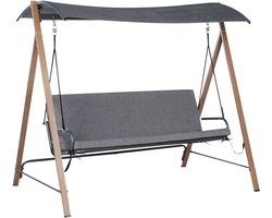BELIANI BONAGIA - Schommelbank - Grijs - Staal