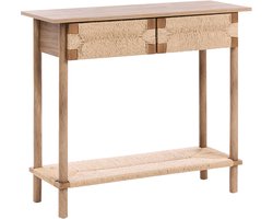 BELIANI BONDI - Sidetable - Lichtbruin - Spaanplaat/Papierkoord