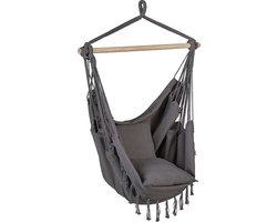 BELIANI BONEA - Hangstoel - Grijs - Katoen