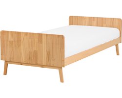BELIANI BONNAC - Eenpersoonsbed - Lichthout - 90 x 200 cm - Dennenhout