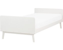 BELIANI BONNAC - Eenpersoonsbed - Wit - 90 x 200 cm - Dennenhout