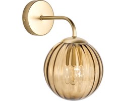 BELIANI BOOMI - Wandlamp - Donkerbruin - Glas/IJzer