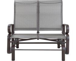Beliani BORGIO - Tuinbank - Bruin - Aluminium