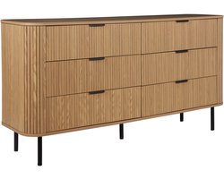 BELIANI BRADLEY - Dressoir - Lichthout/Zwart - MDf