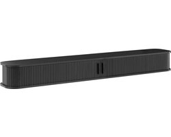 BELIANI BRADLEY - Wandgemonteerd TV-meubel - Zwart - MDF