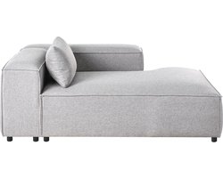 BELIANI BRANDE - Chaise longue - Grijs - Linkszijdig - Polyester