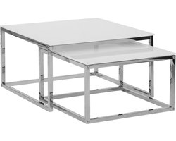 Beliani BREA - Salontafel - Wit - Veiligheidsglas