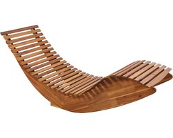 BELIANI BRESCIA II - Ligstoel - Natuurlijk - Acaciahout
