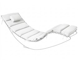 BELIANI BRESCIA PREMIUM - Ligstoel kussen - Gebroken wit - Polyester