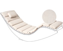 BELIANI BRESCIA PREMIUM - Ligstoel kussen - Lichtbeige - Polyester