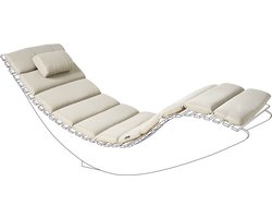 BELIANI BRESCIA PREMIUM - Ligstoel kussen - Taupe - Polyester