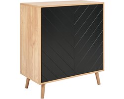 BELIANI BRISTOW - Dressoir - Lichtbruin/Zwart - Hout