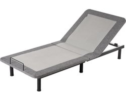 BELIANI BRUNOY - Bedframe verstelbaar - Grijs - 80 x 200 cm - Polyester