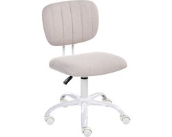 BELIANI BUBBLY - Bureaustoel - Lichtbeige - Stof