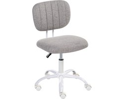 BELIANI BUBBLY - Bureaustoel - Lichtgrijs - Stof